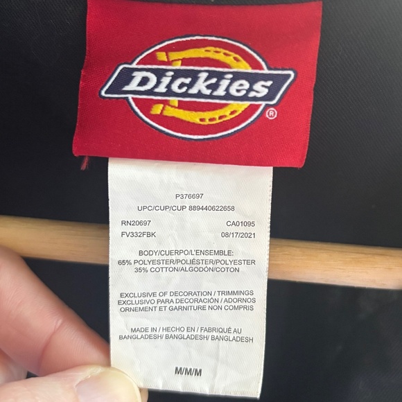 Dickie’s Women’s short sleeve flex coverall jumpsuit size Medium black - Picture 6 of 6